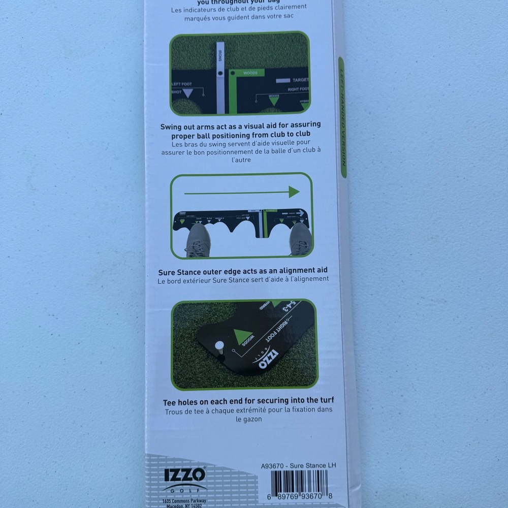 Izzo Golf Sure Stance Ball Position Trainer Left Handed Version A93670 NEW - Picture 3 of 7